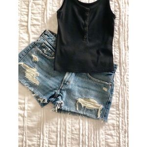 NWT A&F Harper Low Rise Denim Shorts